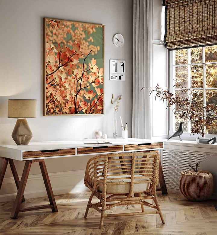 BLOSSOMS AFLOAT , FLORAL FLOWER PAINTINGS