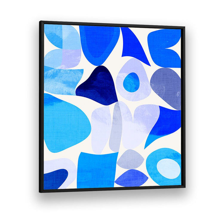 Vibrant blue shapes create a striking visual in BLUE ABSTRACT KOPIE I, ABSTRACT PAINTINGS by Ana Rut Bre.