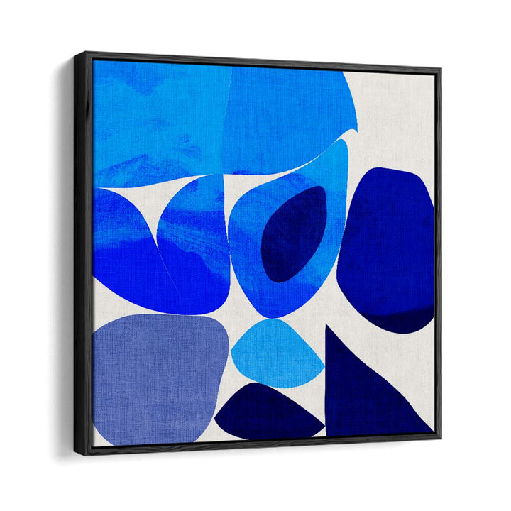 Stylish BLUE ABSTRACT KOPIE III, ABSTRACT PAINTINGS by Ana Rut Bre enhances modern decor with vibrant blue tones.