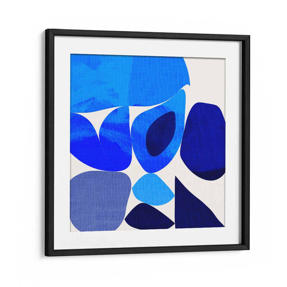Blue Abstract Kopie III, abstract paintings by Ana Rut Bre, featuring modern elegance in bold blue hues.