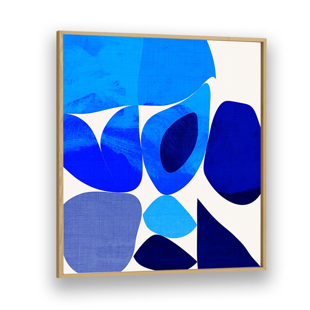 Vibrant BLUE ABSTRACT KOPIE III from Ana Rut Bre, a stunning piece in modern abstract paintings, elegantly framed.