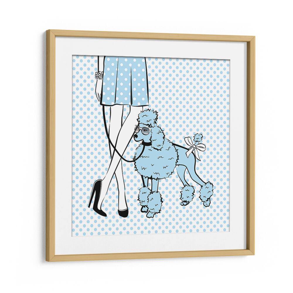 Whimsical BLUE DOT DOG, FASHION POSTERS by Martina adds vibrant charm to any room with its stylish design.