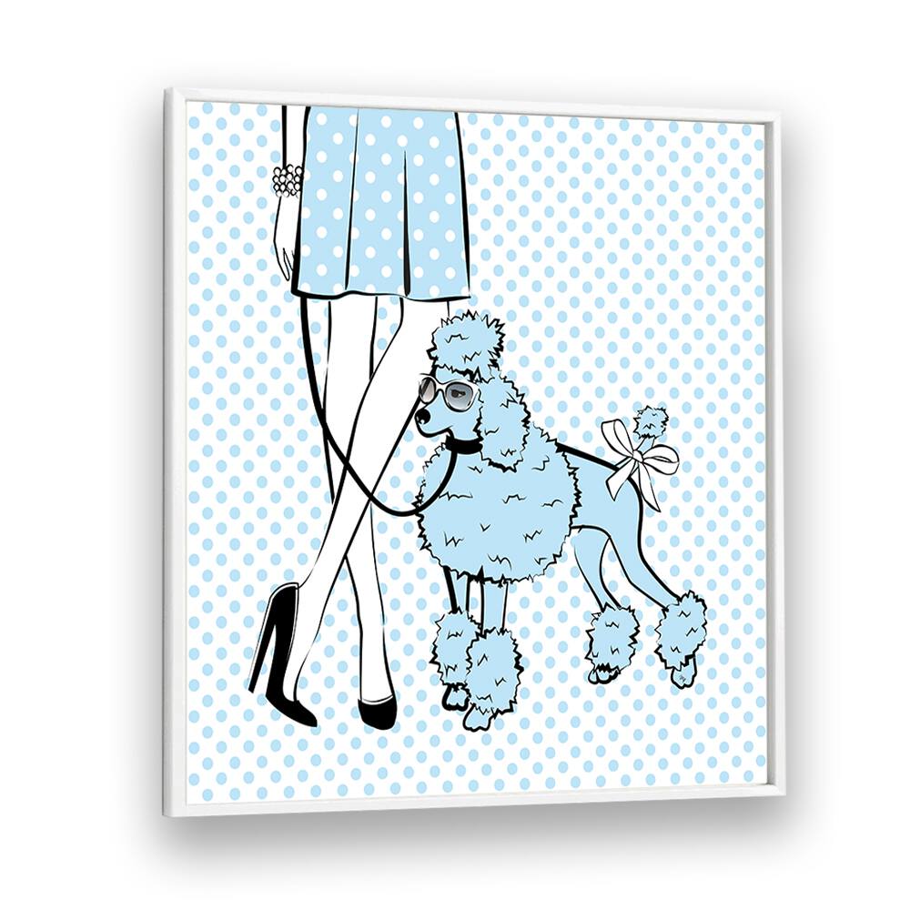 Celebrate style with the BLUE DOT DOG, FASHION POSTERS by Martina, perfect for adding charm to any room.