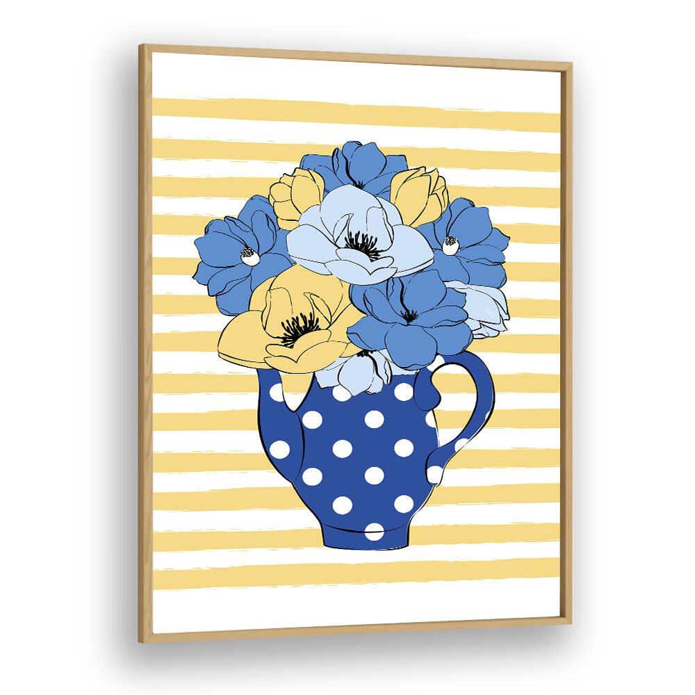 Bright and vibrant BLUE FLOWERS, FLORAL FLOWER PAINTINGS by Martina add elegance to any living space.