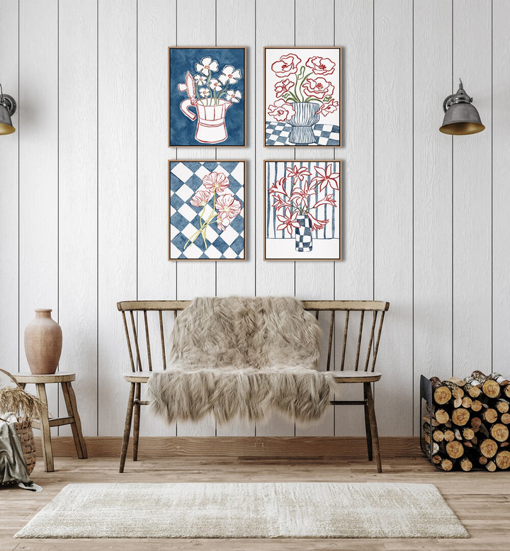 Elevate your space with the BLUE FLORAL BOTANICAL GALLERY WALL, perfect for stylish gallery walls and sets.