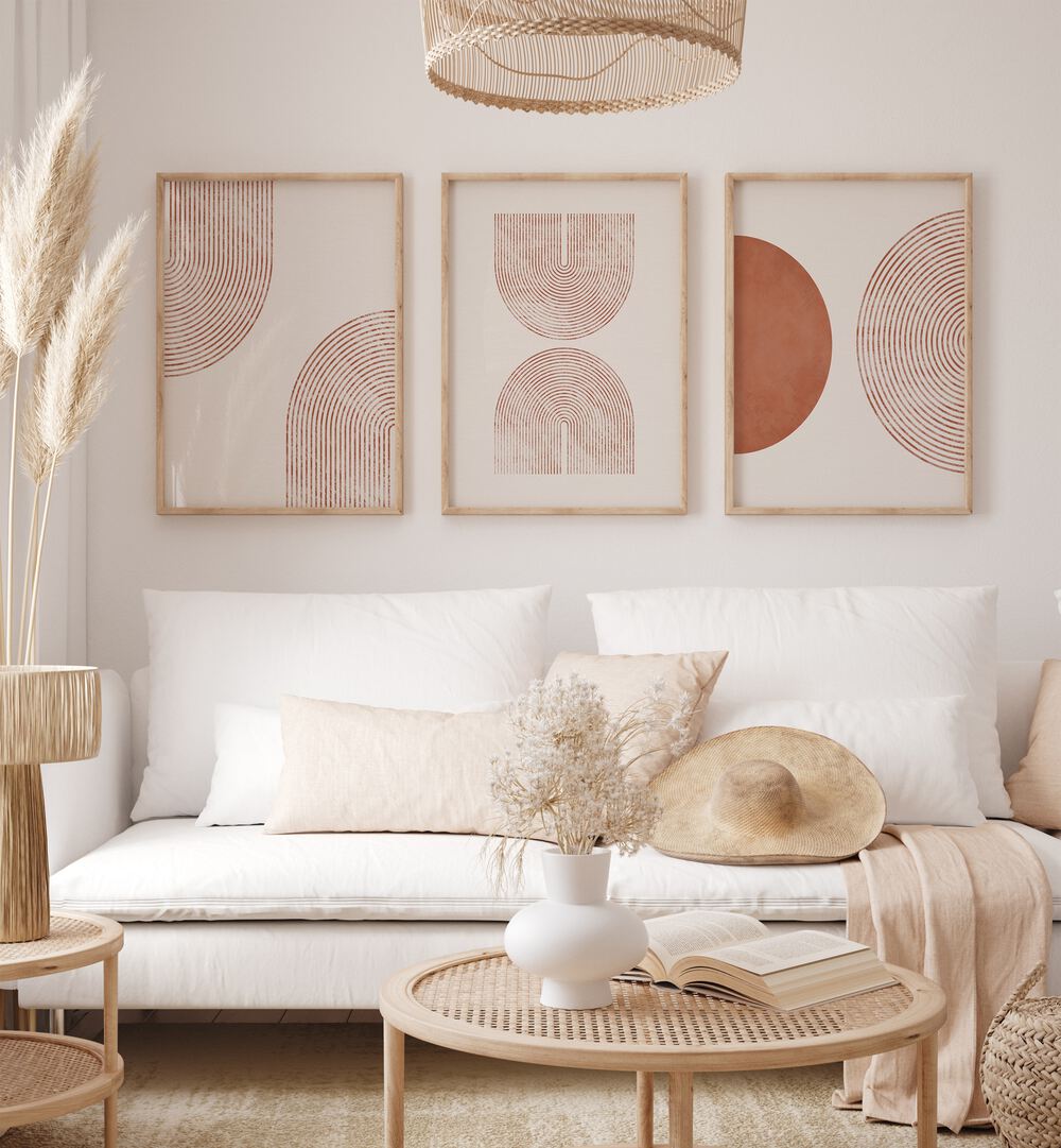 Elevate your decor with the BOHEMIAN MINIMALIST ARTS, SET OF 3 PAINTINGS, perfect for adding elegance to any space.
