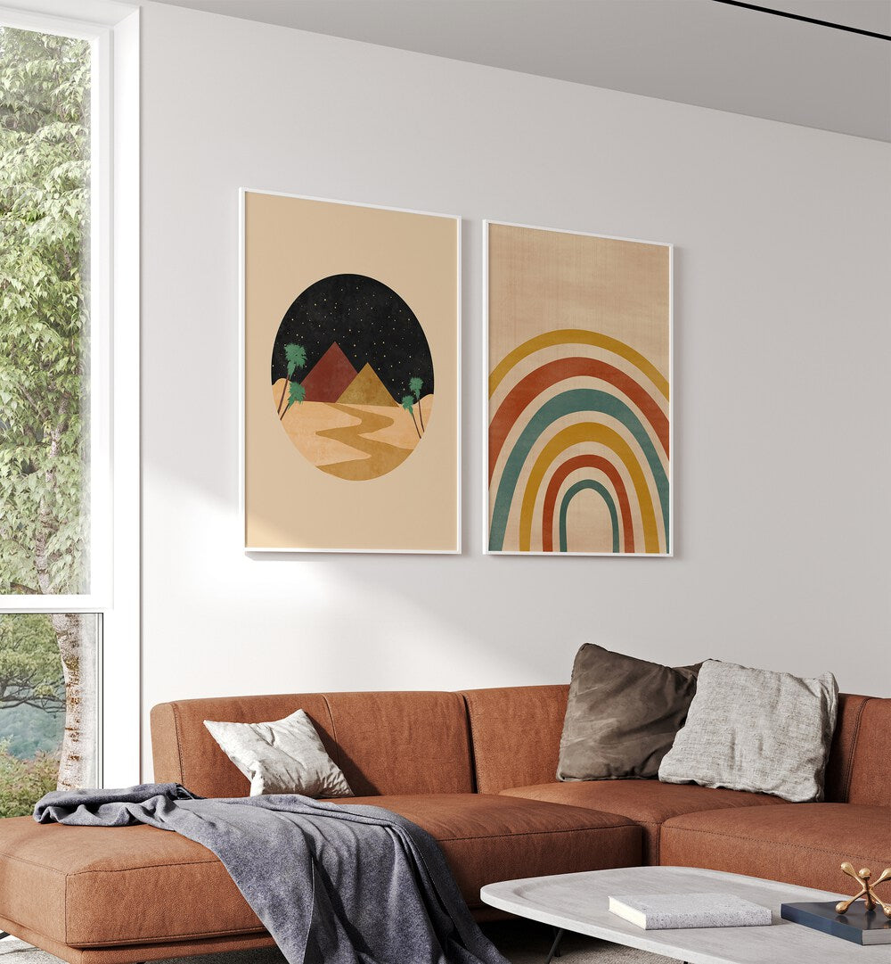 Boho Sunrise Gallery Wall features stunning art prints, perfect for stylish gallery walls in any home decor.