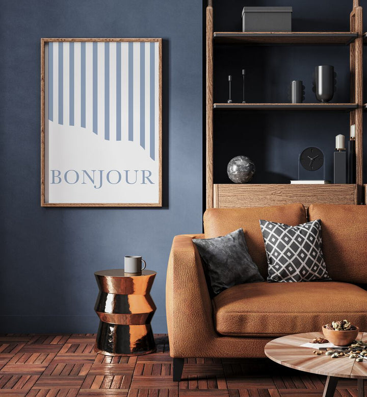Stylish BONJOUR, QUOTES poster by Grace Digital Art Co. enhances modern living spaces with inspiring typography.