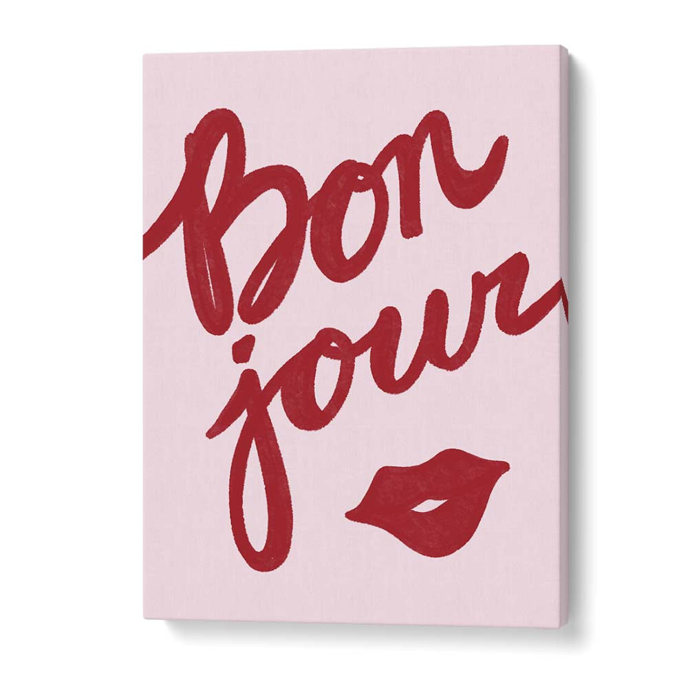 Elevate your decor with Athene Fritsch's BONJOUR LIP, QUOTES typography poster, blending art and inspiration.