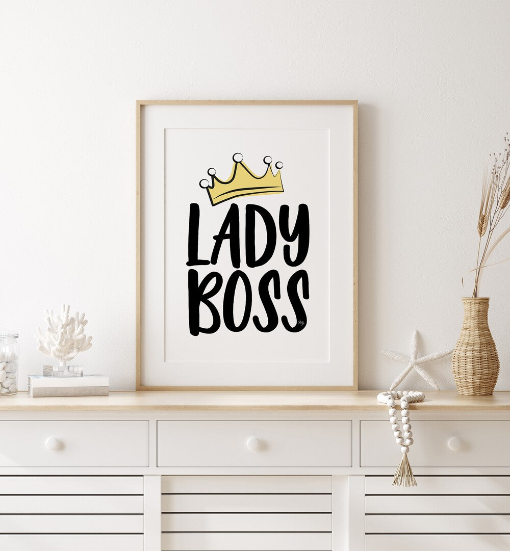 Stylish BOSS LADY GALLERY WALL decor perfect for inspiring home offices and unique gallery walls.