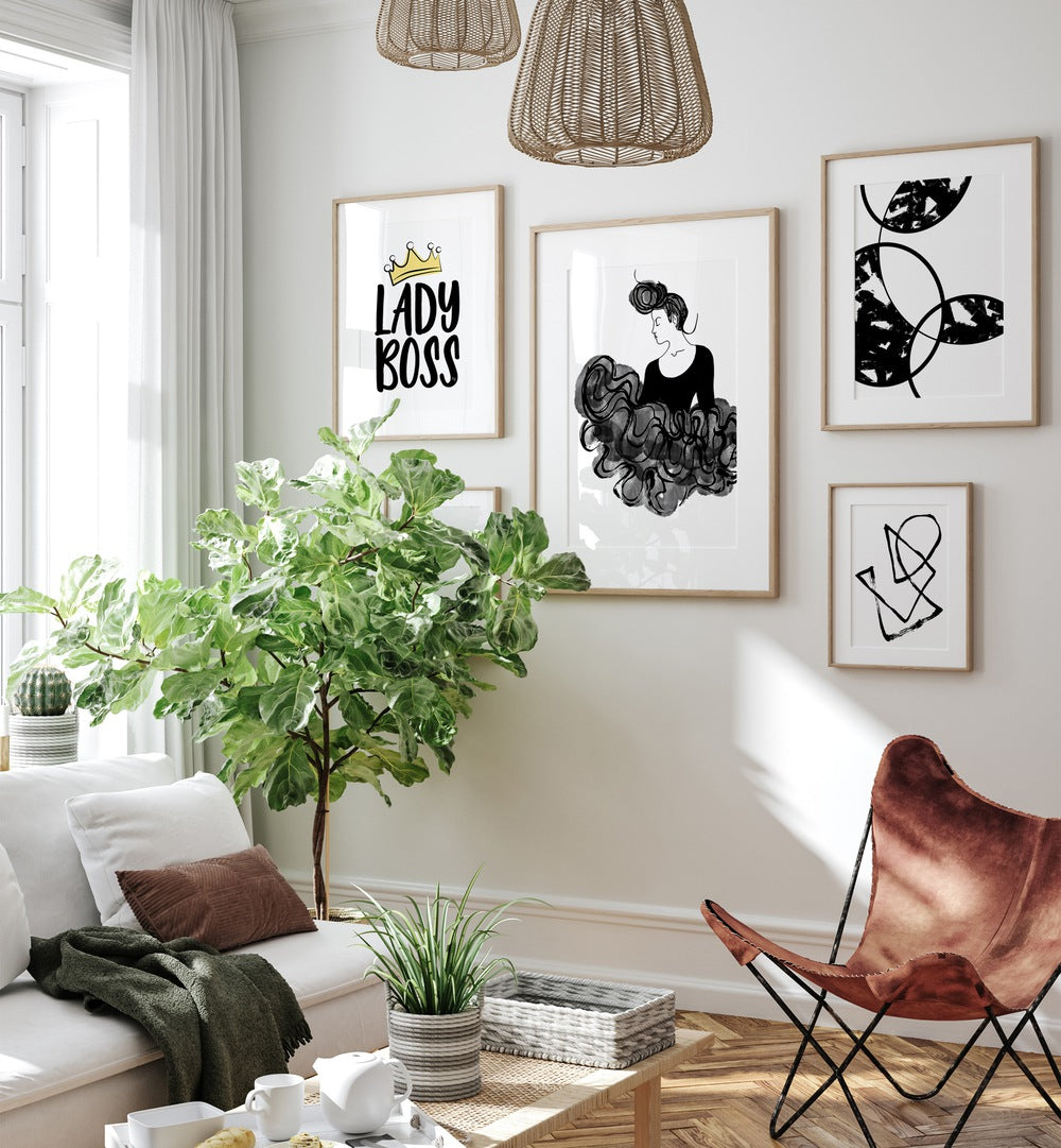Elevate your space with the BOSS LADY GALLERY WALL, perfect for inspiring motivation and style in your home.