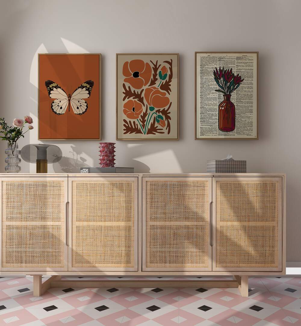 Elevate your decor with the BOTANICAL SET, SET OF 3 PAINTINGS, showcasing nature-inspired art for your home.