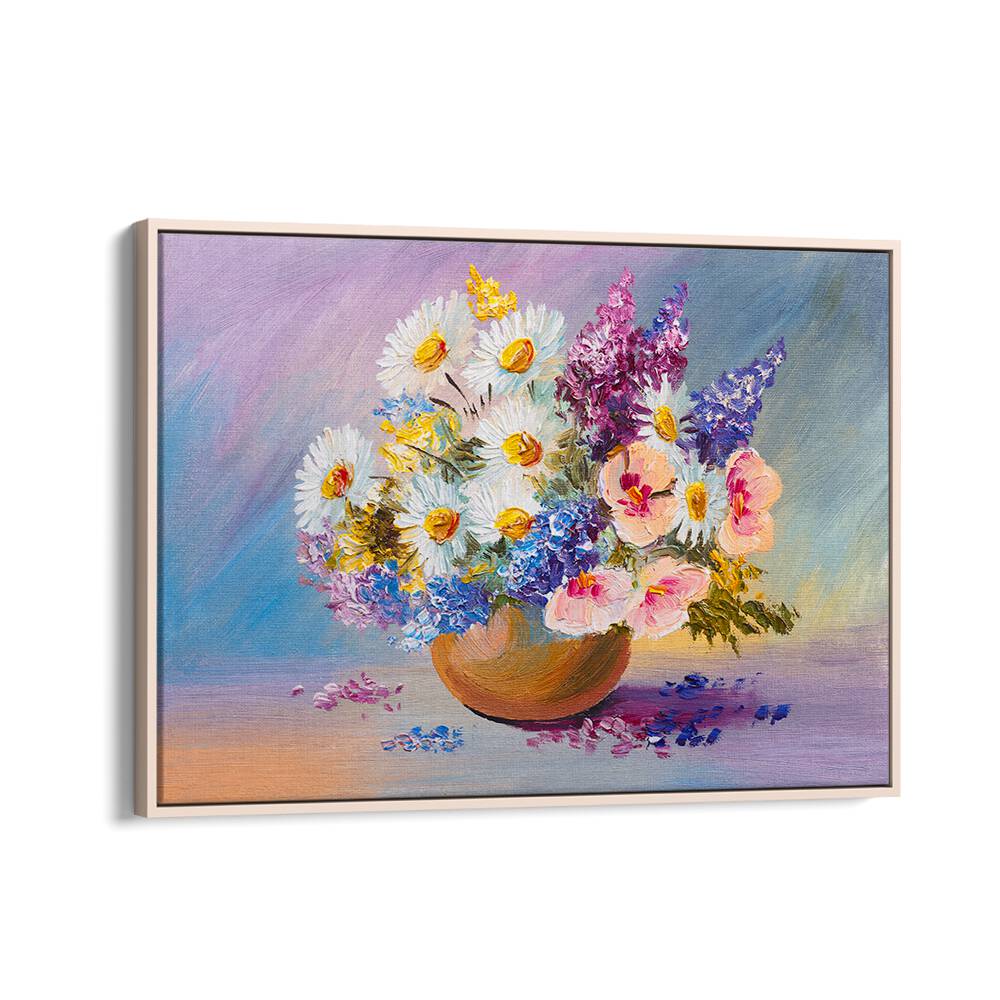 Vibrant floral arrangement showcased in BOTANICAL TREASURE, VINTAGE EUROPEAN PAINTINGS framed elegantly.