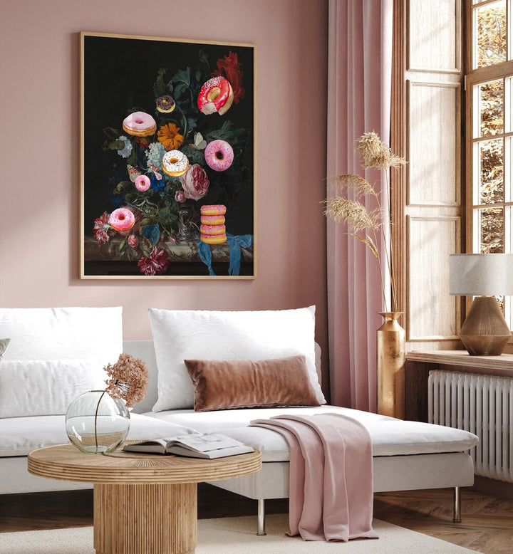 Whimsical BOUQUET OF DONUTS, ALTERED ART PRINTS by The Art Concept adds charm to any space with sweet artistic flair.