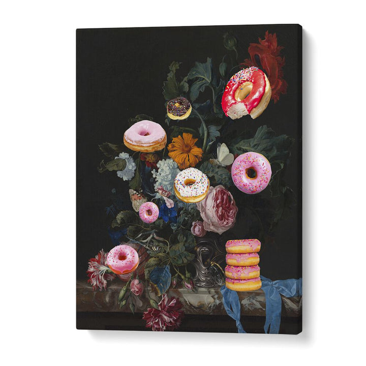 Whimsical BOUQUET OF DONUTS, ALTERED ART PRINTS by The Art Concept adds sweet charm to any space.