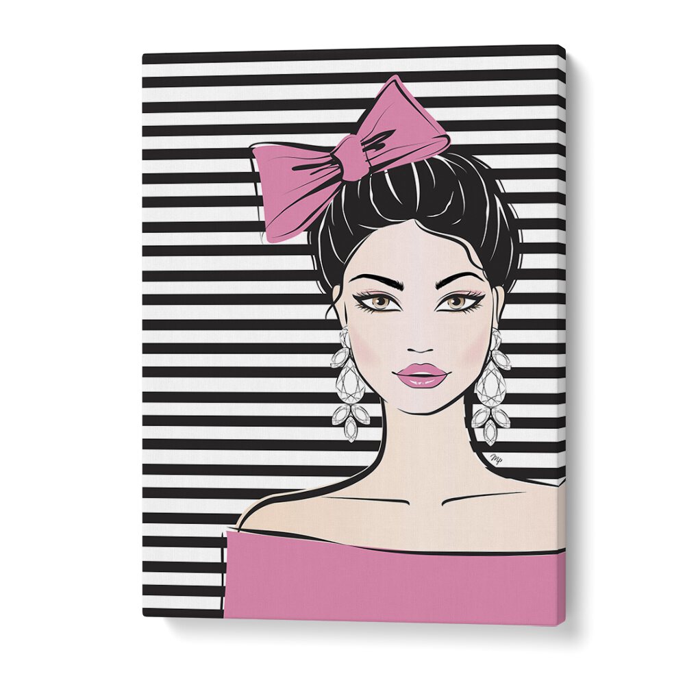 Stylish BOW GIRL FASHION POSTERS by Martina, perfect for adding contemporary flair to any space.