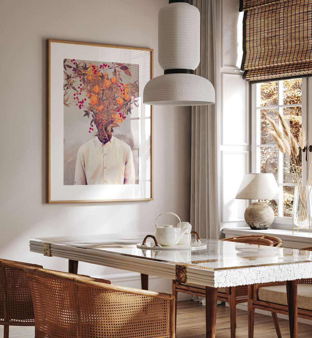 Transform your space with "Bright Bloom, Surreal Art Prints" by Frank Moth, featuring vibrant floral creativity.