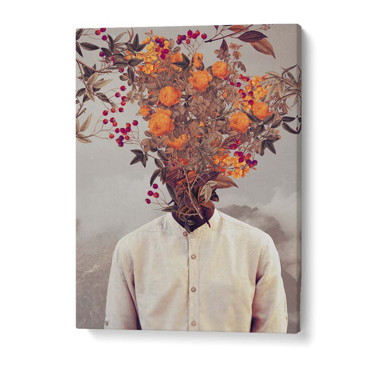 Transform your space with BRIGHT BLOOM , SURREAL ART PRINTS featuring floral headpiece art by Frank Moth.
