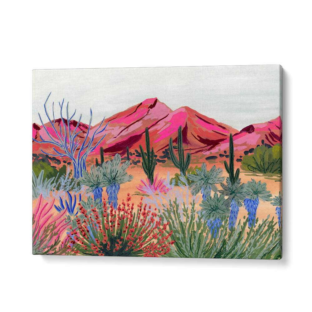 Vibrant "Bright Desert" landscape paintings by Sarah Gesek, perfect for elevating your home or office decor.
