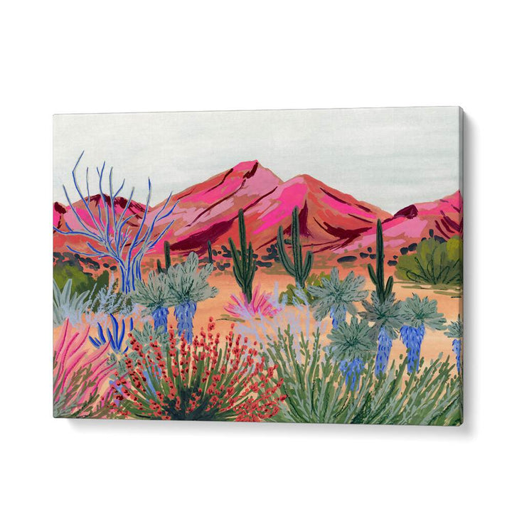 Vibrant "Bright Desert" landscape paintings by Sarah Gesek, perfect for elevating your home or office decor.