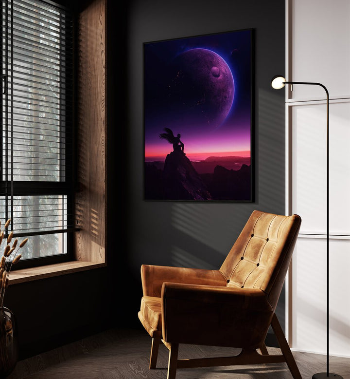 Captivating "BROKEN ANGEL, SURREAL ART PRINTS" by Ritvik Takkar adds a touch of brilliance to any space.