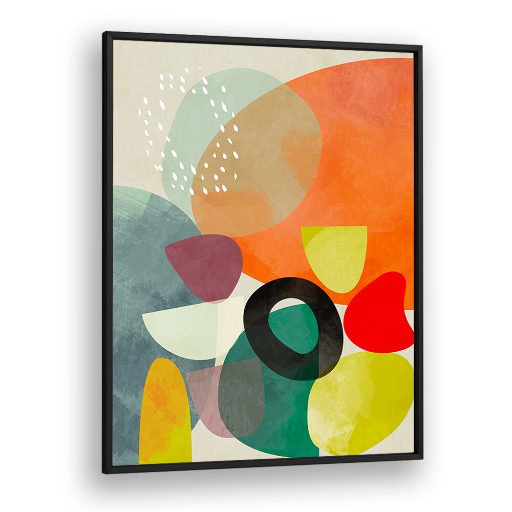 Colorful abstract art piece BUNTES 2020 KOPIE I, by Ana Rut Bre, enhances any space with modern elegance.