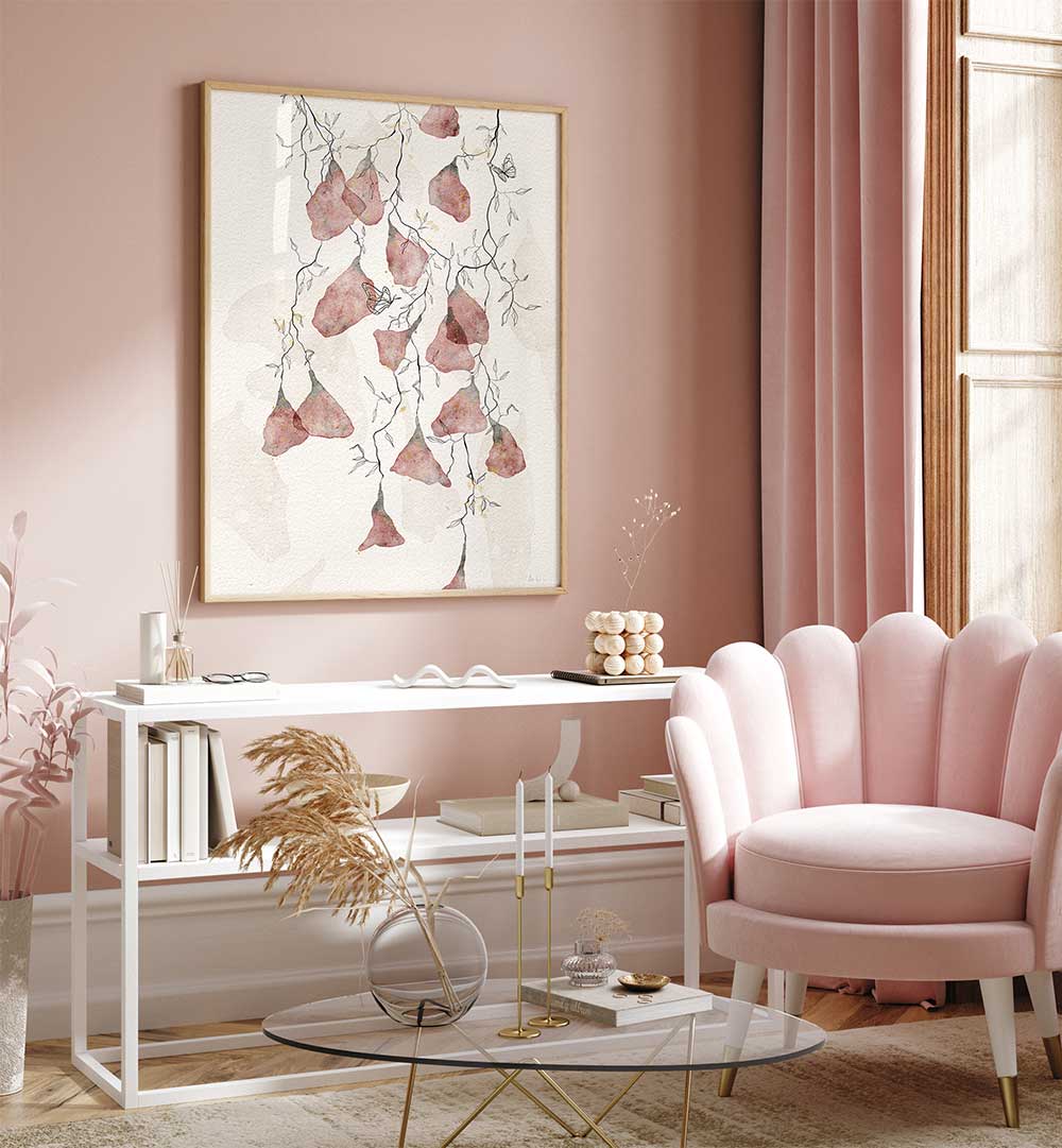 BUTTERFLY KISSES , FLORAL FLOWER PAINTINGS