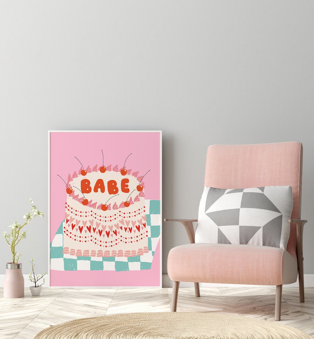 Bright and stylish CAKE, FASHION POSTERS featuring a vibrant cake design, perfect for modern decor.