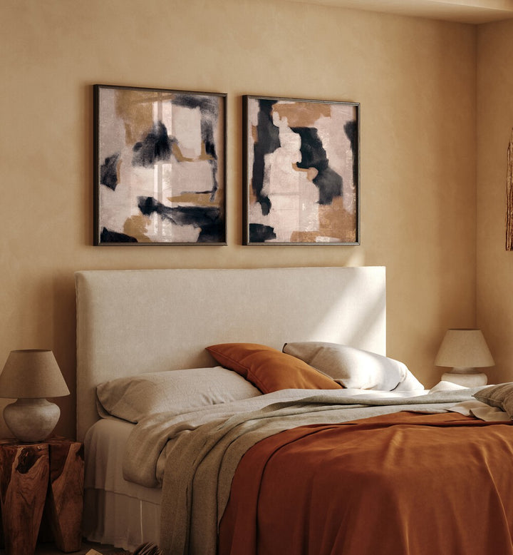 CANYON DRIFT SET, SET OF 2 PAINTINGS brings serene abstract landscapes to elevate your space beautifully.
