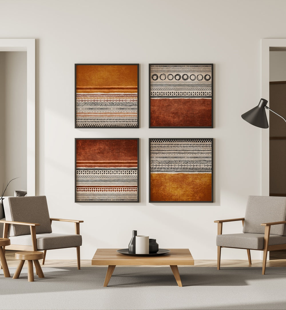 Canyon Lands Gallery Wall at Asianmonk features four stunning earth-toned framed prints for elegant gallery walls.