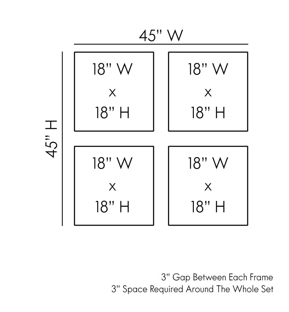 ECKEN KOPIE GALLERY WALL dimensions showing framed art layout for stylish gallery walls in any living space.
