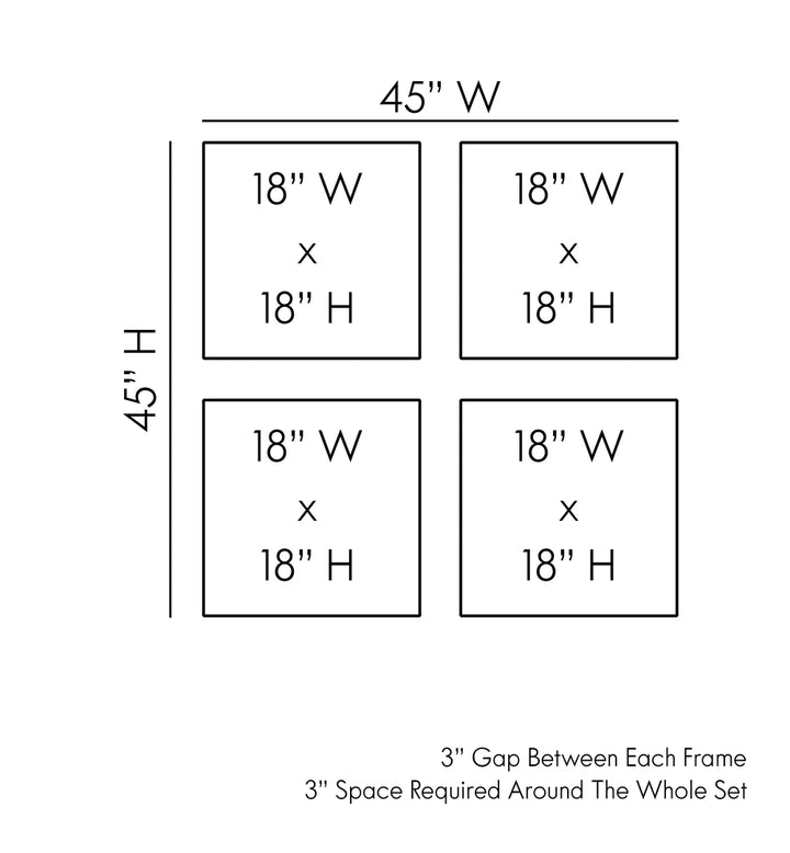 ECKEN KOPIE GALLERY WALL dimensions showing framed art layout for stylish gallery walls in any living space.