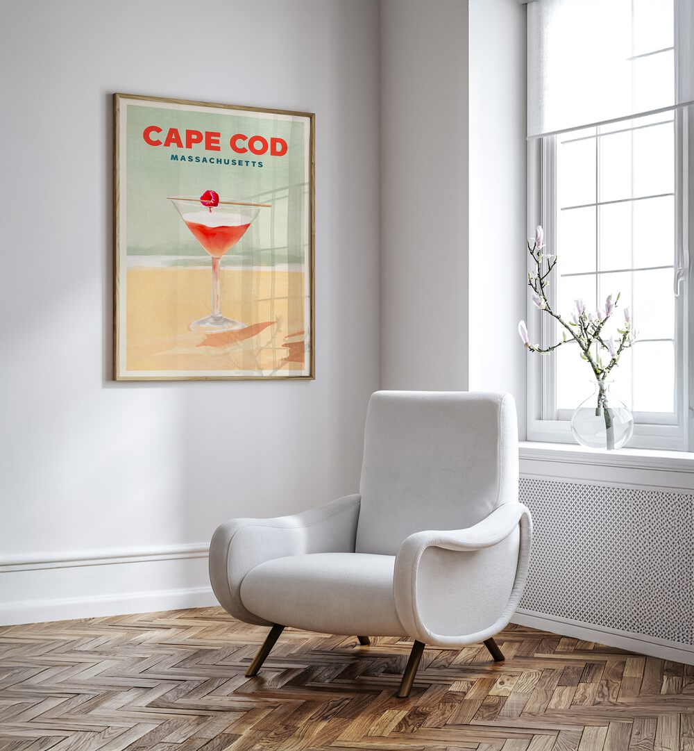 Cape Cod Cocktail Tall Poster adds coastal charm to your CAPE COD, BAR and lounge décor, enhancing the vibe beautifully.