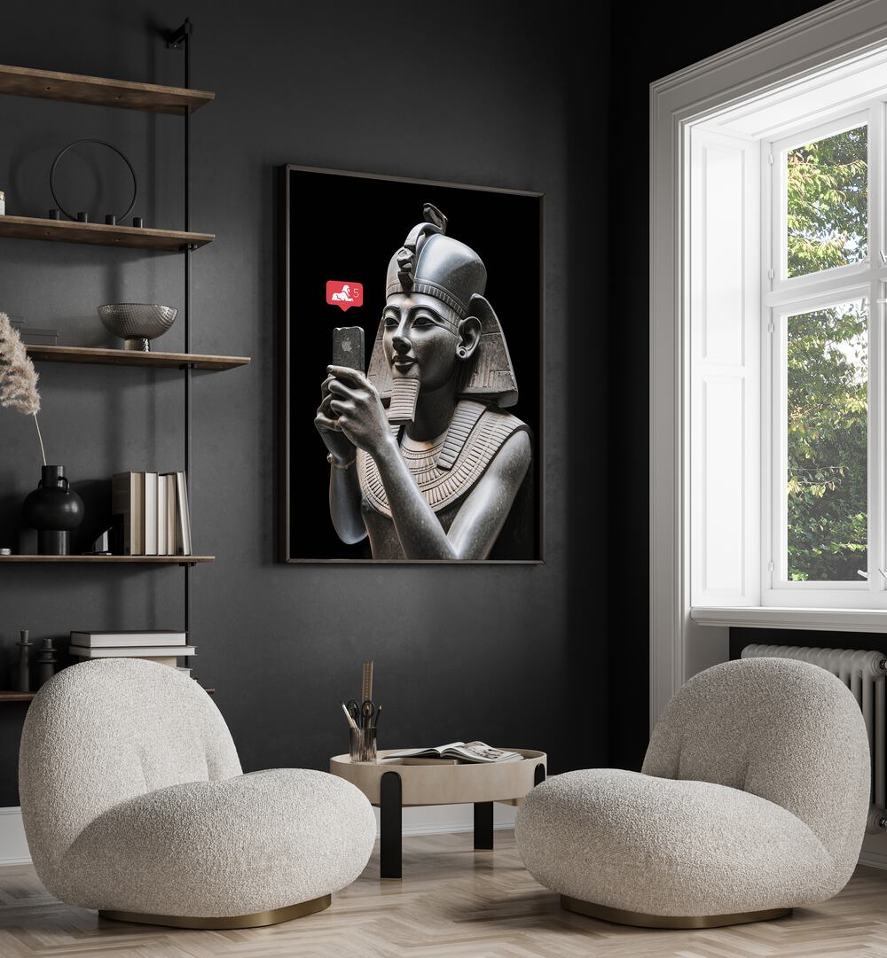 Stylish CHILL RAMSES, ALTERED ART PRINTS by Dikhotomy enhances modern interiors with a unique artistic blend.