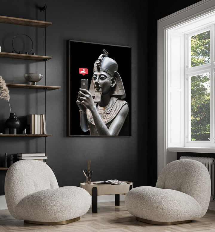 Stylish CHILL RAMSES, ALTERED ART PRINTS by Dikhotomy enhances modern interiors with a unique artistic blend.