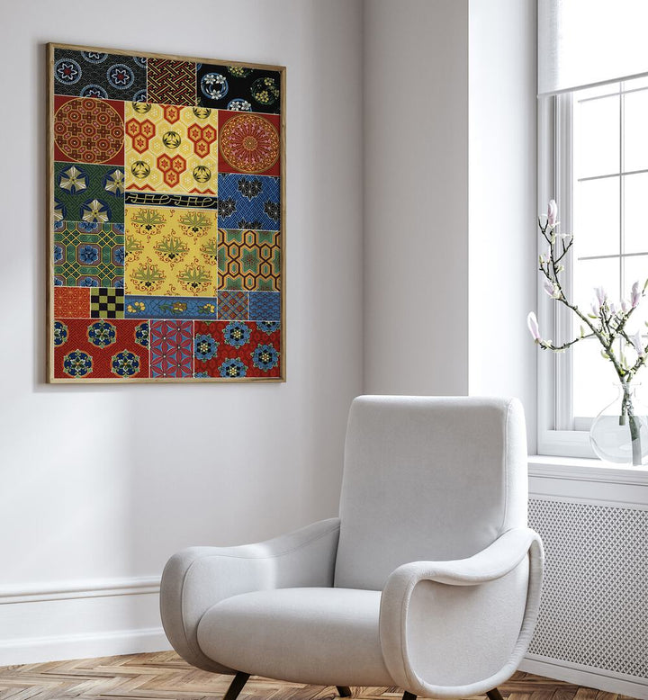 Vibrant CHINESE - JAPANESE PATTERN, JAPANESE PAINTINGS showcasing rich East Asian artistry perfect for home decor.