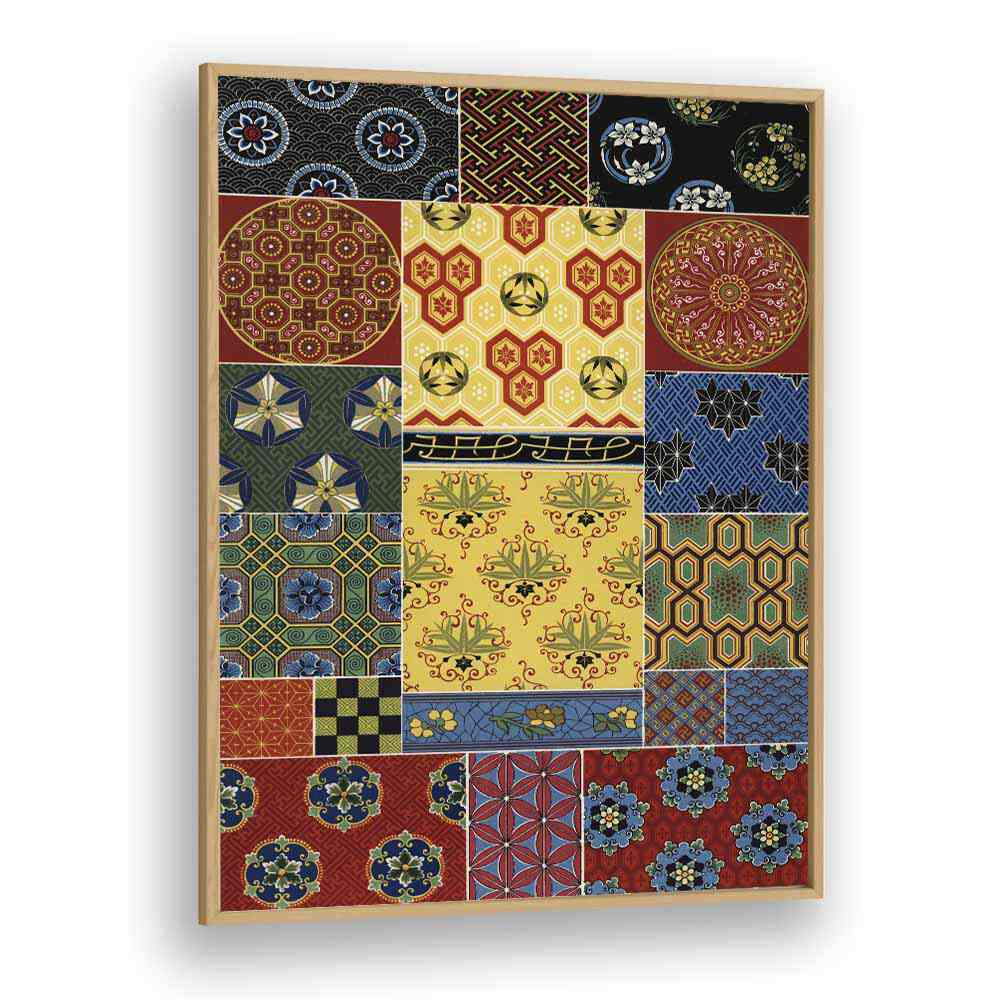 Colorful CHINESE - JAPANESE PATTERN, JAPANESE PAINTINGS showcase intricate designs, enhancing your art collection beautifully.