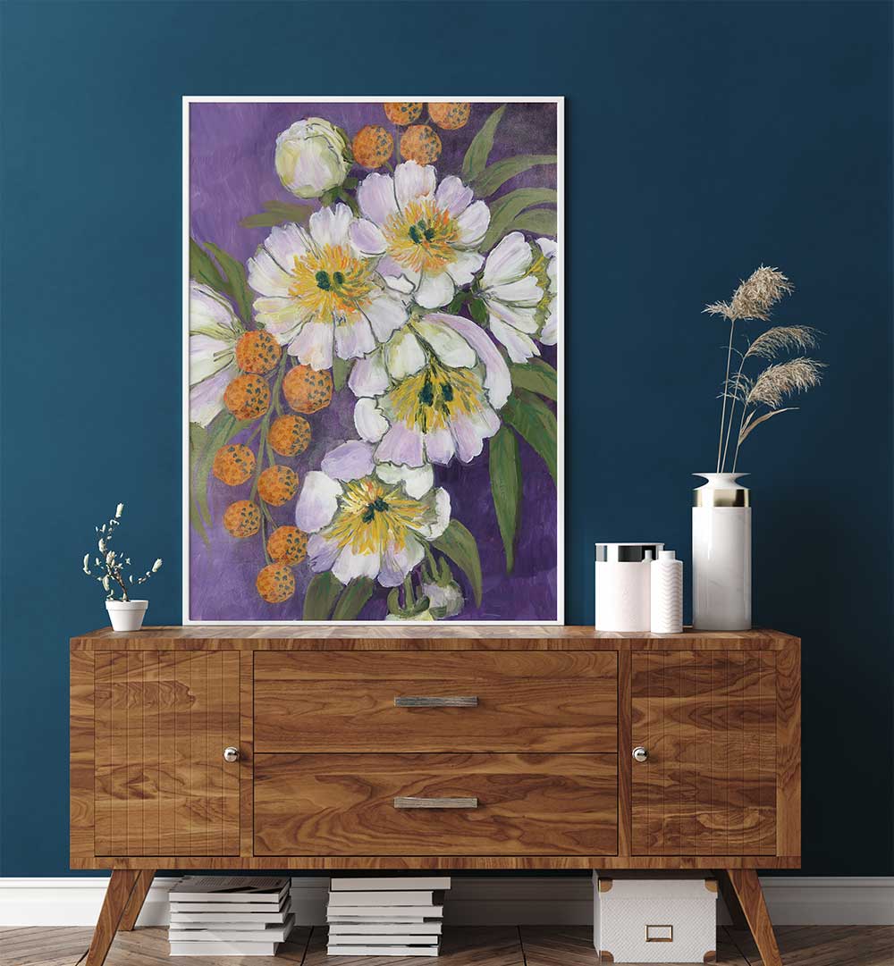 CHOI PAINTERLY BOUQUET , FLORAL FLOWER PAINTINGS