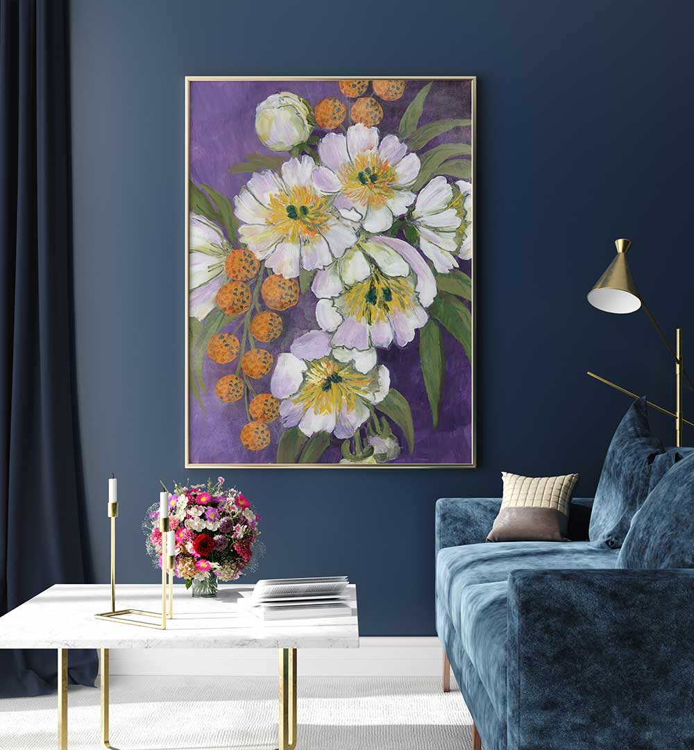CHOI PAINTERLY BOUQUET , FLORAL FLOWER PAINTINGS