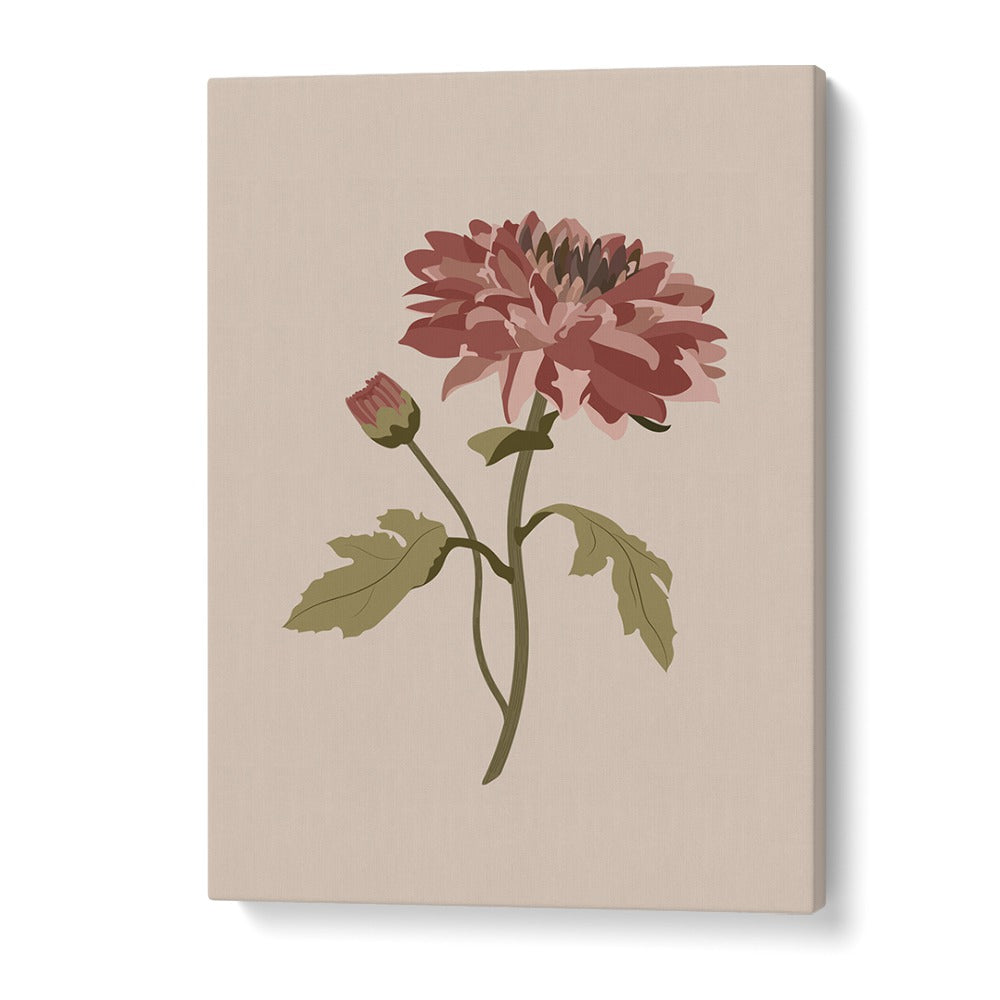 Vibrant pink chrysanthemum featured in exquisite floral flower paintings, perfect for transforming your space.