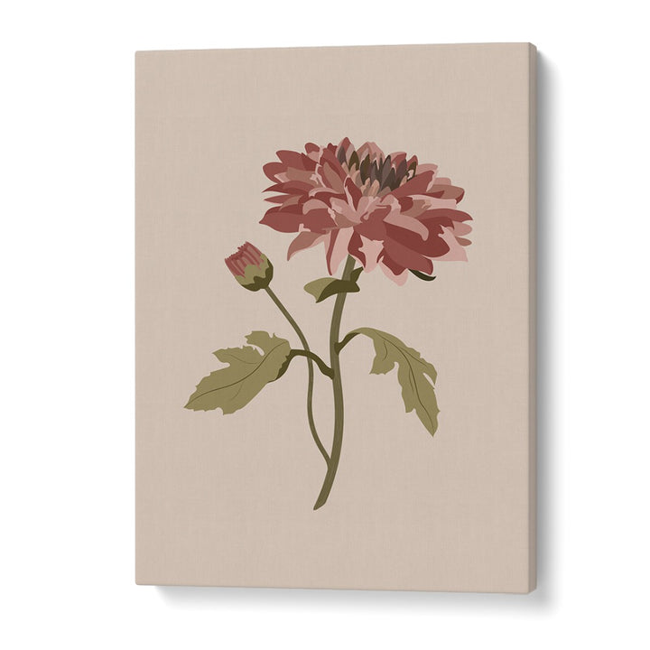 Vibrant pink chrysanthemum featured in exquisite floral flower paintings, perfect for transforming your space.