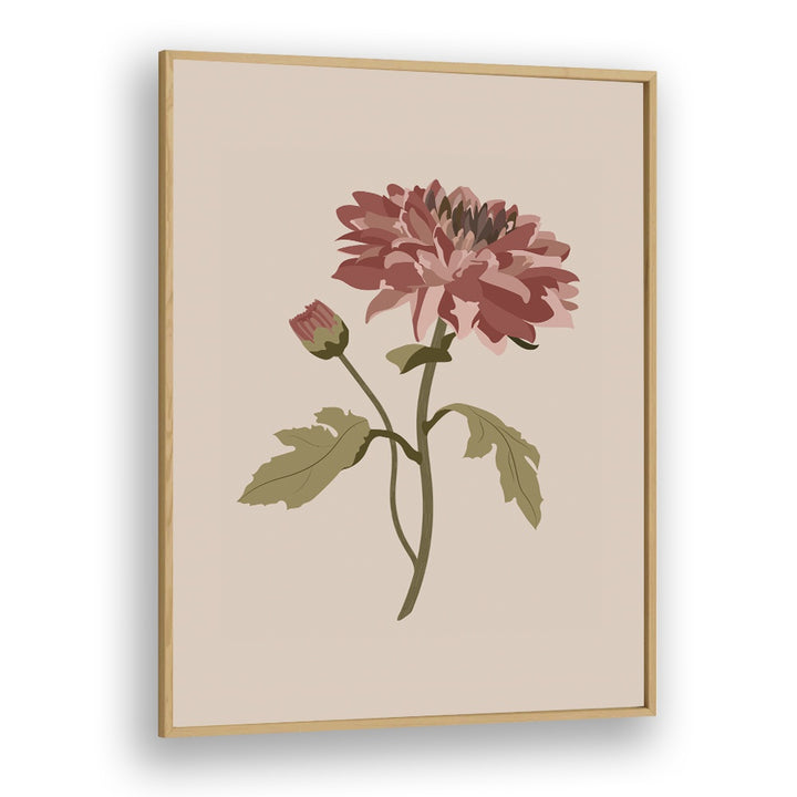 Vibrant pink chrysanthemum in an elegant frame, perfect for floral flower paintings to transform your space.