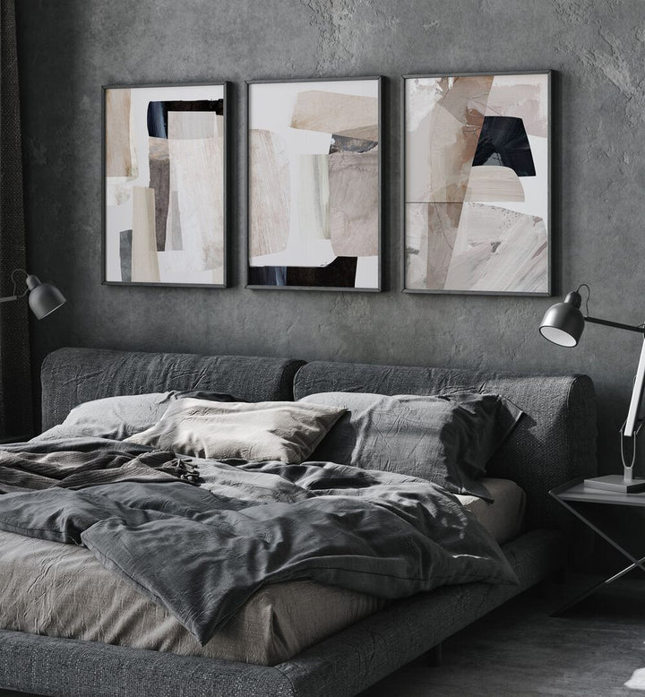 Transform your space with the CLAY CAVES SET, SET OF 3 PAINTINGS, showcasing unique artistry and natural harmony.