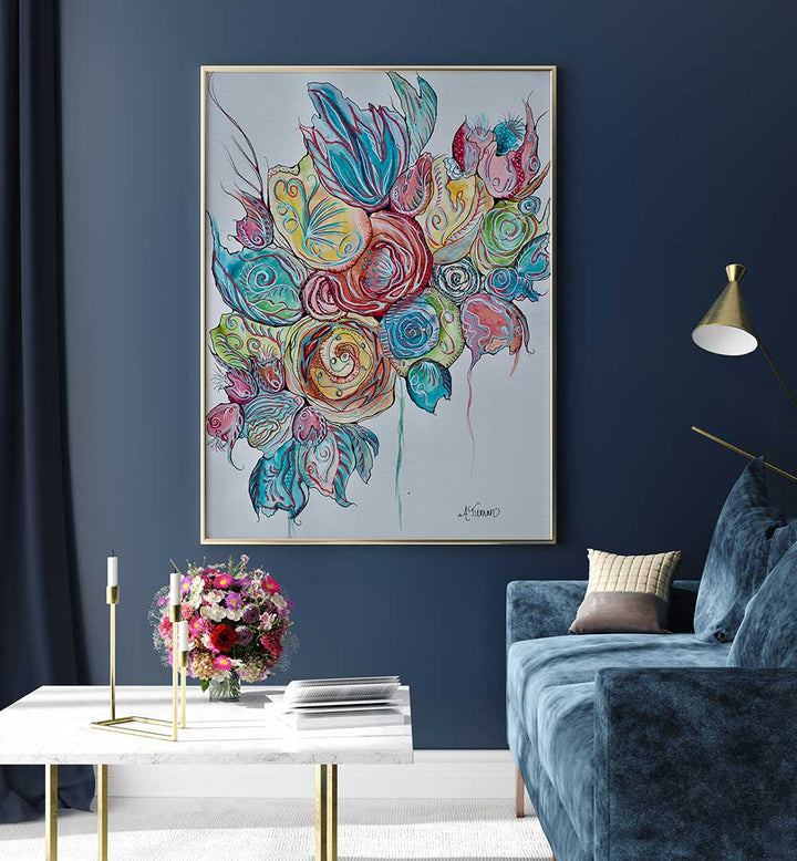 Vibrant COASTAL BLOOMS, FLORAL FLOWER PAINTINGS brighten your living space with stunning floral art.