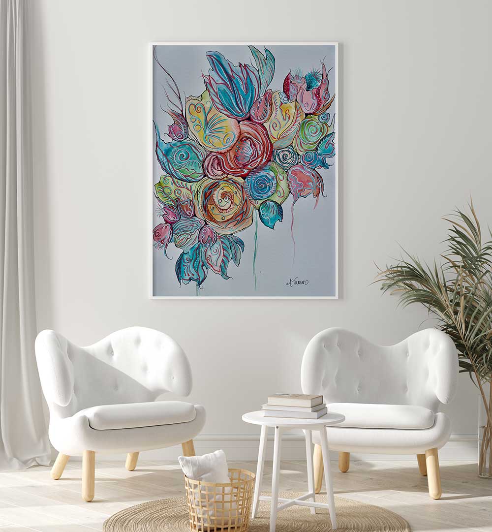 Vibrant COASTAL BLOOMS, FLORAL FLOWER PAINTINGS enhance your space with stunning flower artistry and color.