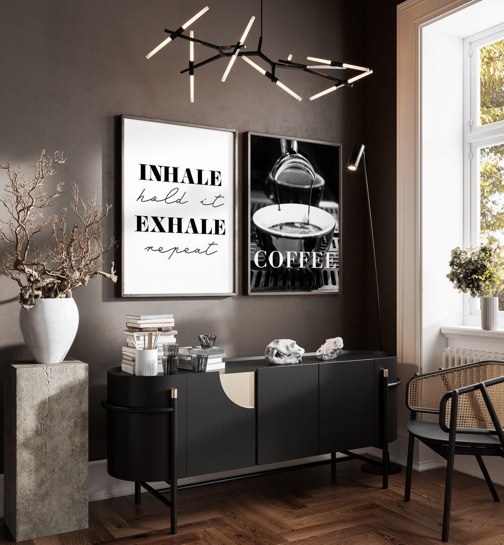 Stylish COFFEE SET I , SET OF 2 PAINTINGS enhancing modern decor for coffee lovers and art enthusiasts.