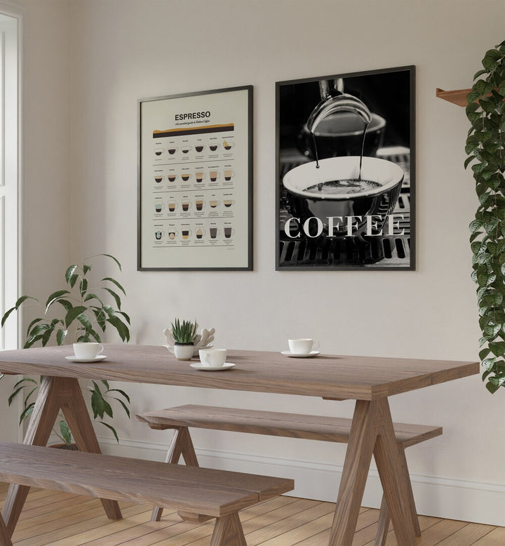 Transform your space with COFFEE SET II, SET OF 2 PAINTINGS, perfect for coffee lovers' kitchens or nooks.