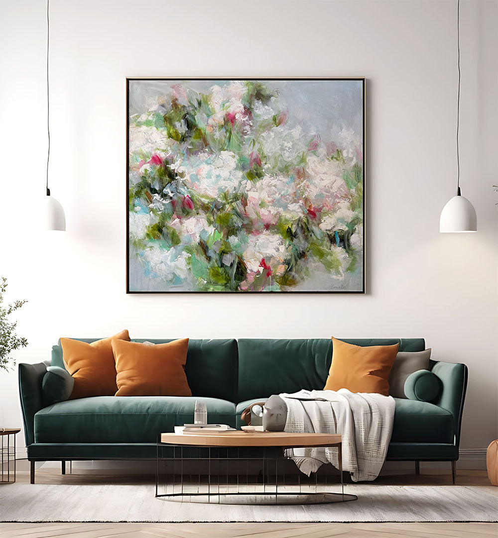 Transform your space with COLORFUL BRUSHSTROKES, FLORAL FLOWER PAINTINGS, blending abstract art and nature's beauty.