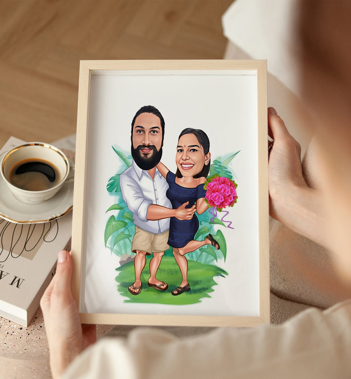 painting - COUPLE CARICATURE by Asianmonk