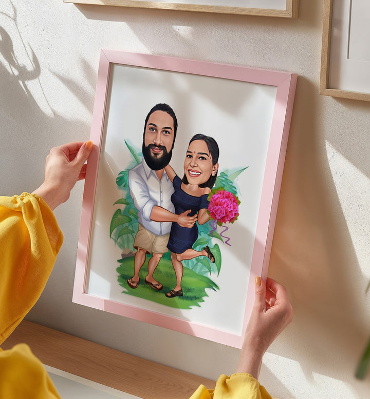 painting - COUPLE CARICATURE by Asianmonk